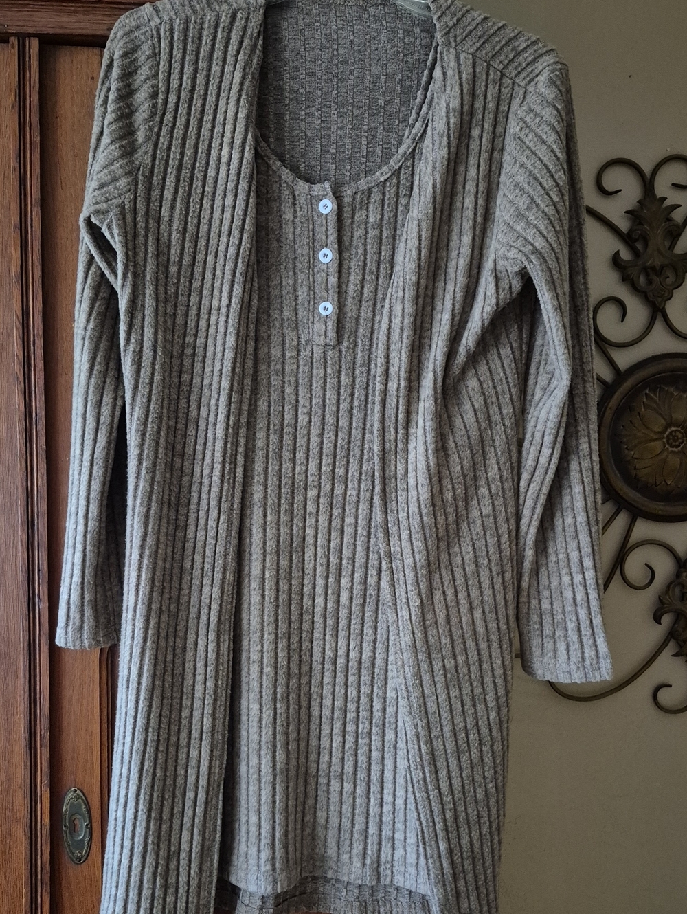 Sweater And Dress Set in Taupe